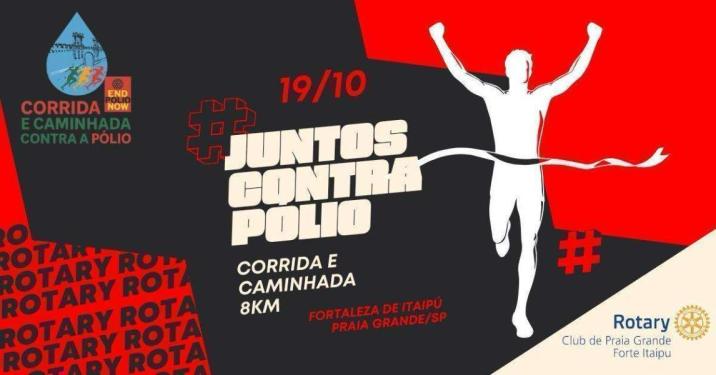1ª Corrida e Caminhada Contra a Pólio 2025 Rotary Club de Praia Grande Forte Itaipu